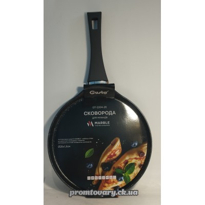 АкціяСковорода алюм. Gusto GT-2204-26 покр.Marble 26см для млинців (пресов. алюм, антиприг.керам.покр) /шт
