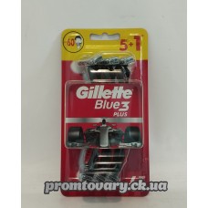 АкціяНаб.стан. Gillette Blue-3 Plus Red /5+1шт