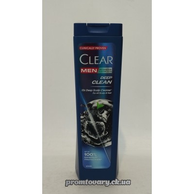 АкціяШамп.Clear Men д/чол. Deep clean глиб.очищ. д/всих типів вол. /225мл