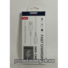 Кабель USB AM/Type-C 1м 3,1A Jellico KDS-32 білий Кабель USB AM/Type-C 1м 3,1A Jellico KDS-32 білий