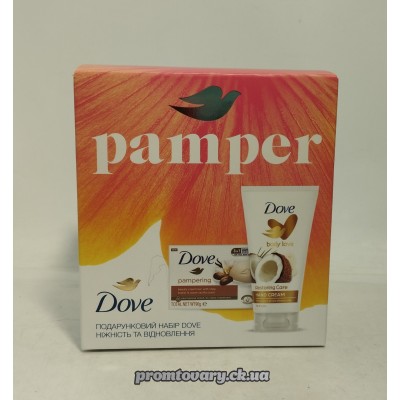 Набір жін.Dove Ніжність та відновлення крем д/рук з кокосовою олією 75мл + мило обійми ніжності 90гр