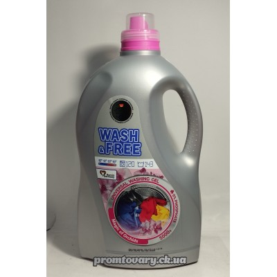 Акція-10%Гель д/прання Wash&Free універсал Магія орхідей / 5л (Німеч.)