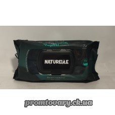 Серветка волога Naturalle Чорні з клапаном /72шт