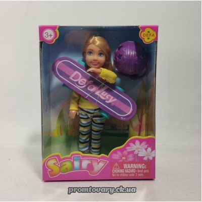 Лялька Defa Sairy 8295 (скейт, шолом) 14см /в коробці