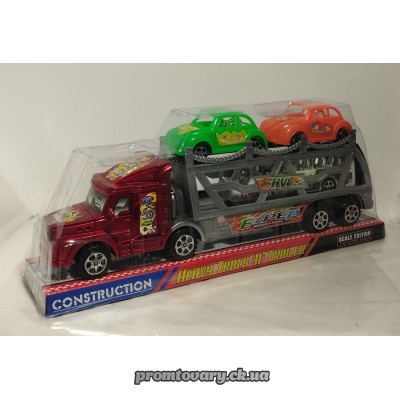 Набір машинок трейлер арт.255-3  (трейлер+3машини) 30*11*6см