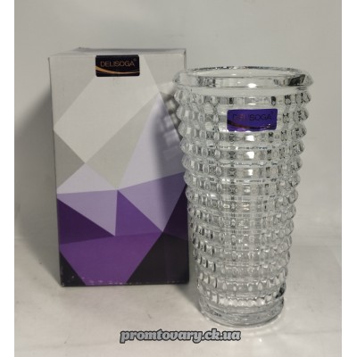 Ваза д/квітів cкло під хрусталь Delisoga DSHP121-1 Айспік 17,6см 