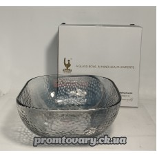 Салатниця скло Qianli W801H d165мм сер. Квадро блек /шт 