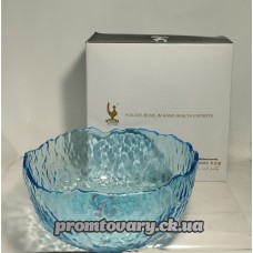 Салатниця скло Qianli W805L(С)-Blue d195мм сер. Магнолія блу /шт 