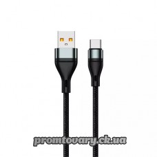 Кабель USB AM/Type-C 1м 3,1A Jellico В16 чорний тканевий Кабель USB AM/Type-C 1м 3,1A Jellico В16 чорний тканевий