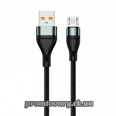 Кабель USB AM/micro USB 1м Jellico В16 3.1А чорний