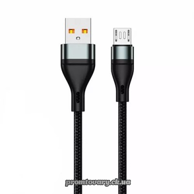 Кабель USB AM/micro USB 1м Jellico В16 3.1А чорний