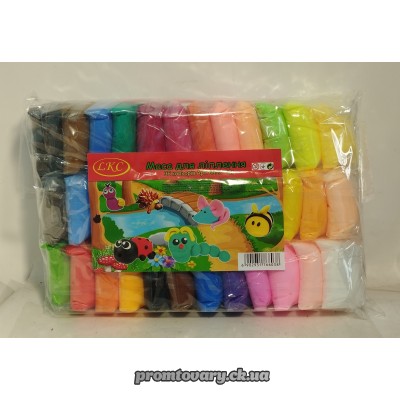 Набір тісто д/ліплен.LKC повітр.пластил. 36 кольорів в стіках 6603